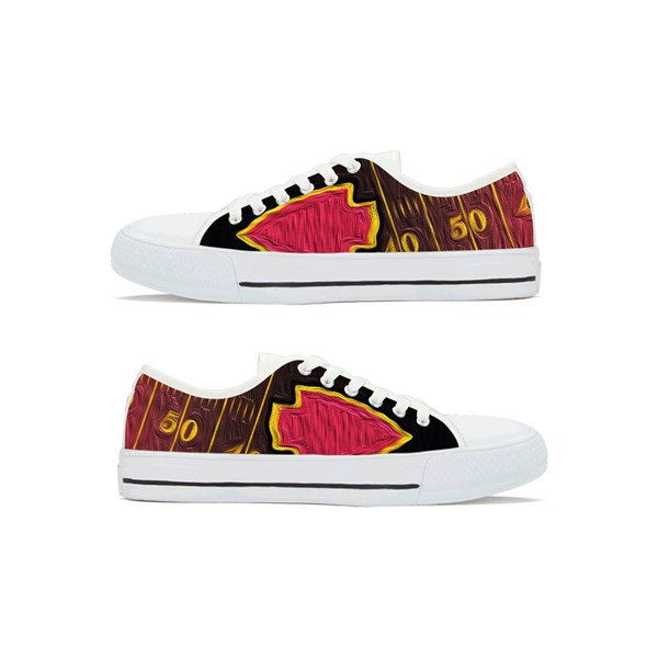 Men's Kansas City Chiefs Low Top Canvas Sneakers 001